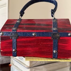 Red and Blue Box Handbag